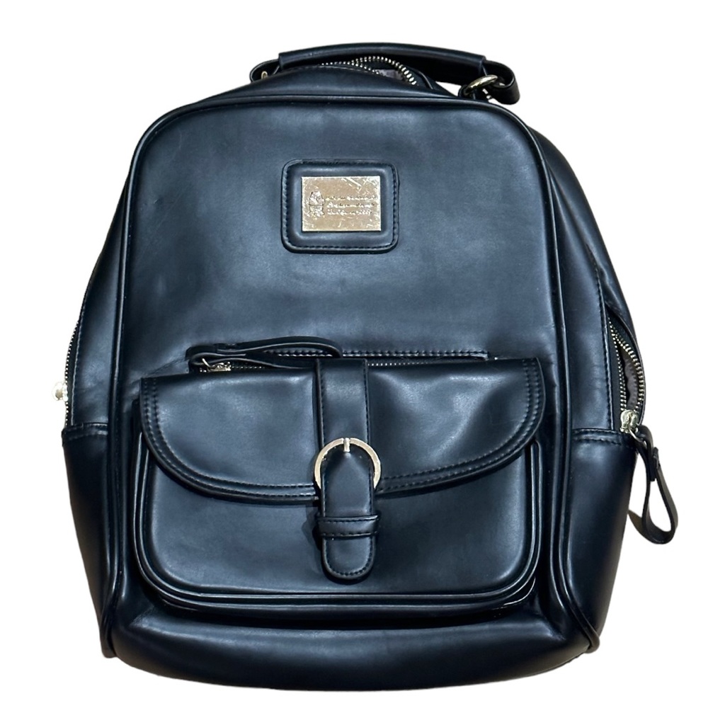 Beibaobao Faux Leather Backpack Black